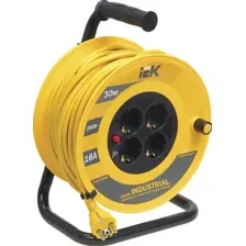 Удлинитель на катушке IEK УК30 WKP15-16-04-30 (30 м, желтый)