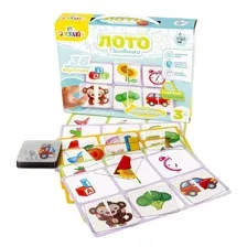 Лото пластик "Половинки" Десятое королевство 10KOR PLASTIC с прозрачными карточками для детей 04015