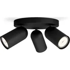 Припотолочная люстра Philips Pongee Plate/Spiral Black 3xNW 230V 915005531301