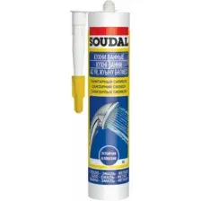 Герметик силиконовый SOUDAL Кухни и ванные санитарный бесцветный 280 мл (105897)