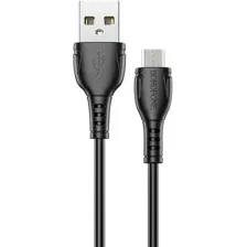 Кабель Borofone BX51 USB type-A - microUSB (1 м, черный)