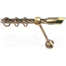 Карниз для штор Lm Decor Луна 056 1р витой (антик, 2.8м)