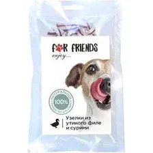 For Friends Лакомство для собак Узелки из утиного филе и сурими 50 г
