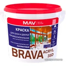 Краска Brava Acryl 35D ВД-АК-1035Д 1 л (белый полуматовый)