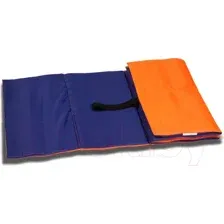 Коврик для йоги и фитнеса Indigo Sport SM-043 (оранжевый/синий)