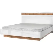 Двуспальная кровать Anrex Taurus 180В ПМ (белый/дуб вотан)