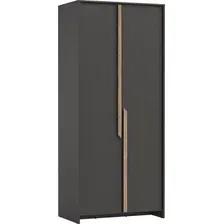 Шкаф распашной Олмеко Рапсодия 103.01 2-х дв. (диамант серый/белый/Masa Decor дуб сонома)