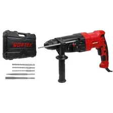 Перфоратор WORTEX RH 2621 кейс + 2 зубила, 3 сверла, 800Вт, 2.6Дж, 3 реж., SDS-plus, Vario-Lock, 2.9кг