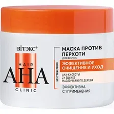 Маска Витэкс Hair aha clinic против перхоти для волос эффективное очищение и уход 300 мл