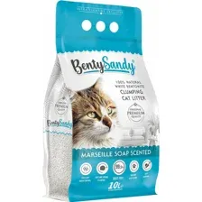 Бентонитовый наполнитель BentySandy Marseille Soap + Color Granules, комкующийся, 10 л