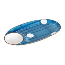 Блюдо керамическое, 33х17.5х2.8 см, серия BLUE MARINE, PERFECTO LINEA