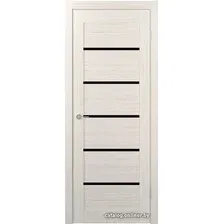 Межкомнатная дверь Юркас Stark ST1 ДО 60x200 (бьянко, стекло lacobel черный лак)