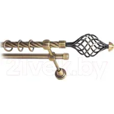 Карниз для штор Lm Decor Вираж 098 2р витой (антик, 2м)