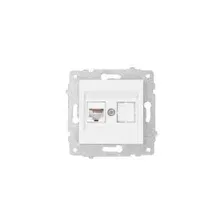 Розетка компьютерная RJ-45 белый Ovivo