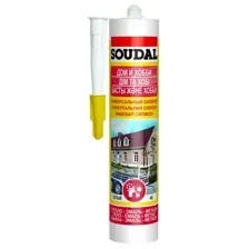 Силикон универсальный "Soudal" ДОМ ХОББИ белый 280 мл