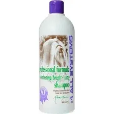 Шампунь для животных 1 All Systems Whitening Shampoo Отбеливающий для яркости окраса (500мл)