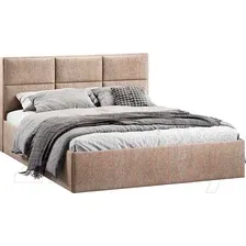 Кровать Трия Стелла Тип 1 c ПМ 160x200 (микровелюр Wellmart Dark Beige)