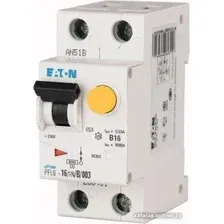 Дифференциальный автомат Eaton PFL6-40/1N/C/003, 1PN, 40A, хар-ка C, 6kA, 30mA, тип АС, 2M 286471