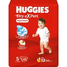 Подгузники детские Huggies Dry eXpert, размер 5, 11-25 кг, 42 шт