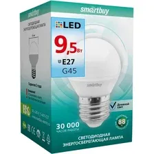 Лампа светодиодная G45 9,5Вт Е27 4000К SBL-G45-9_5-40K-E27 Smartbuy