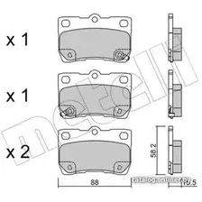 Тормозные колодки Metelli 2207610