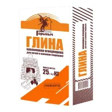 Глина каолиновая для печей и каминов Горыныч 25кг