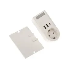Адаптер сетевой 2хUSB-A + USB-C + розетка 16А 220-250В с подсветкой REXANT белый