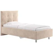 Кровать Сонум Caprice 90x200 (микровелюр кремовый)