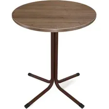 Кухонный стол Sheffilton SHT-TU7-1/70 МДФ (коричневый муар (цинк)/черный/орех светлый)