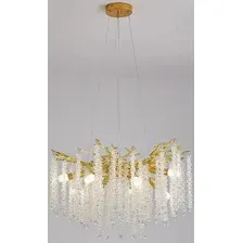 Подвесная люстра Estares Roxana 65 E14х8 R-600x1200-GOLD/CRYSTAL-220-IP20