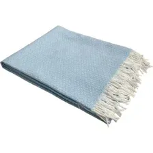 Плед Vladi Валенсия 50198 (140x200, BOUCLE REPS/белый/голубой)