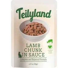 Влажный корм для кошек Teilyland Кусочки с ягненком в соусе (85г)