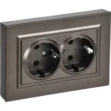 Розетка IEK Brite BR-R28-16-K45-F (темная бронза)