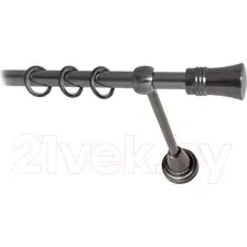 Карниз для штор Lm Decor Гиро 071 1р гладкий (антрацит, 4м)