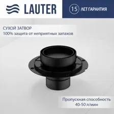 Трап/канал Lauter 21U032MB (черный матовый)