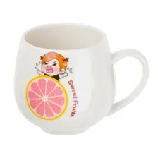Кружка керамическая, 350 мл, Sweet fruits, грейпфрут, PERFECTO LINEA
