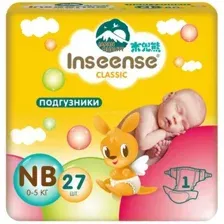 Подгузники Inseense Classic NB 0-5 кг (27 шт, желтый)