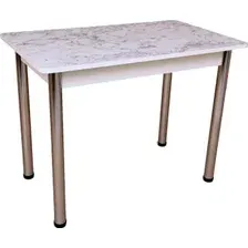 Кухонный стол СВД Юнио 80x60 019.П15.Х (мрамор каррара/хром)