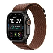 Умные часы Apple Watch Ultra 4 LTE 49 мм (титановый корпус, черный/бургунди, текстильный ремешок размера M)