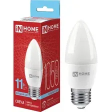 Светодиодная лампочка In Home LED-Свеча-VC 11 Вт 230В Е27 6500К 1050 Лм