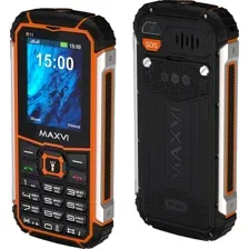 Кнопочный телефон Maxvi R11 (оранжевый)