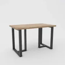 Кухонный стол Hype Mebel Триног 125x75 (черный/дуб галифакс натуральный)