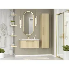 Brevita Тумба с умывальником Alicante 90 ALI-09090-4601Я+13090-KL