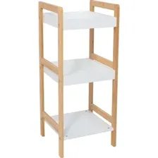 Стойка для хранения AksHome Magnolia - 3, бамбук/белый