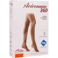 Чулки компрессионные Aries Avicenum 360 с резинкой и закрытым носком / 9999 (M, Normal)