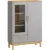 Шкаф-витрина Modula Вирелле INV06HS-1D1V1S-1004/398/1458(21) (BZ серый шиферDI дуб натюрель)