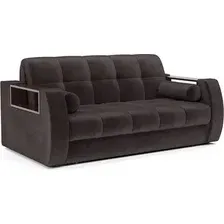 Диван Мебель-АРС Аккордеон Барон №3 НПБ 120x200 (бархат шоколадный Star Velvet 60 Coffee)