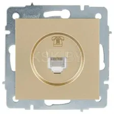 Розетка телефонная евро золото Lezard VESNA 742-3688-137