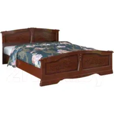 Двуспальная кровать Bravo Мебель Елена 160x200 (орех)
