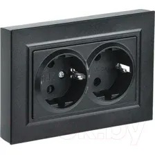 Розетка IEK Brite BR-R24-16-K02-F (черный)